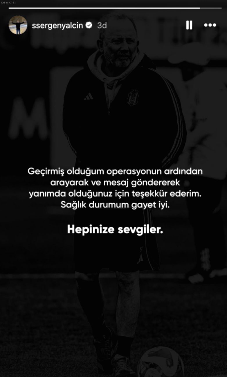 Sergen Yalçın'dan Sağlık Durumu Hakkında Müjdeli Haber