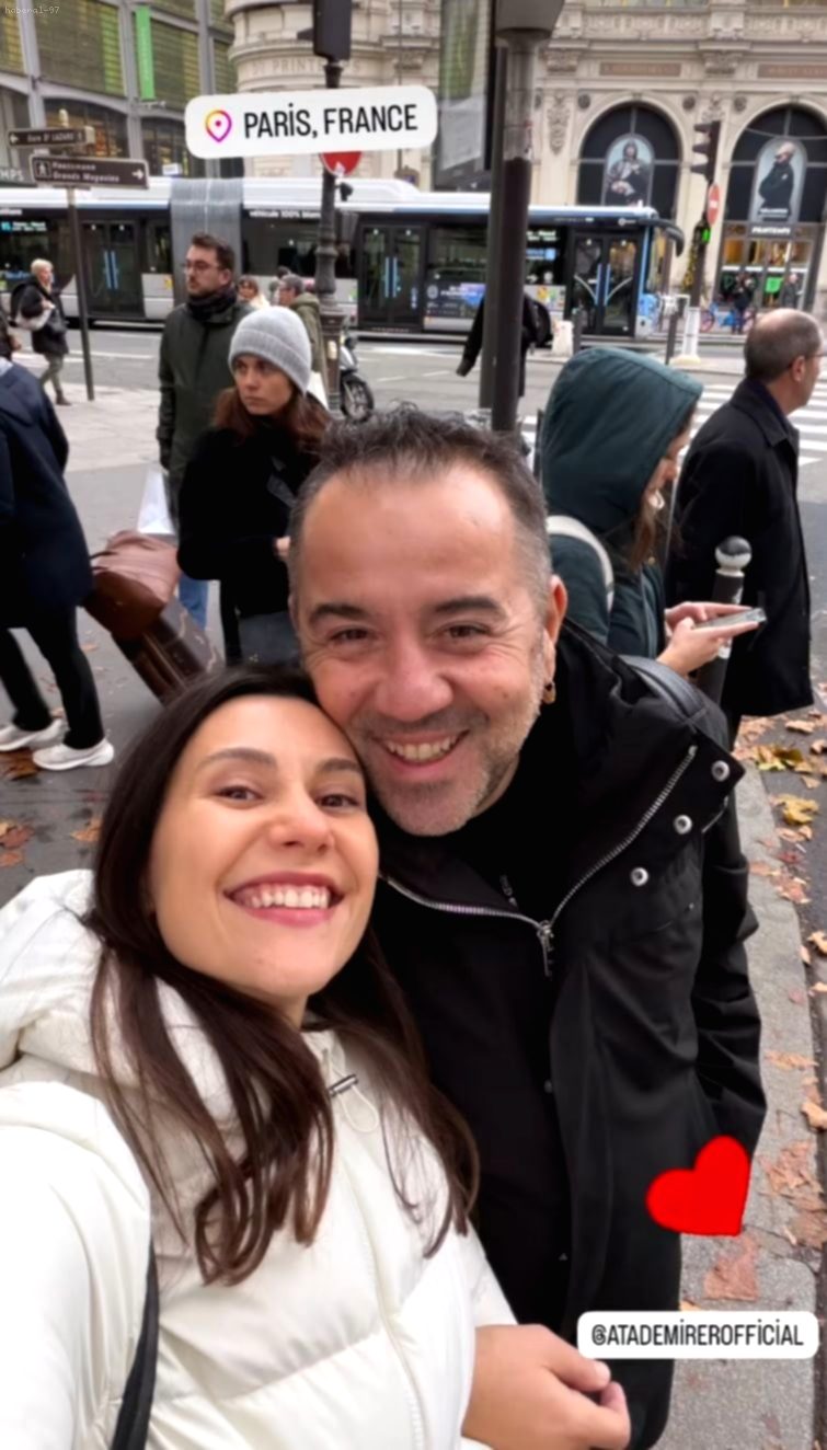 Ata Demirer ve Sevgilisi Dilara Alemdar'dan Paris'te Aşk Tazelediler