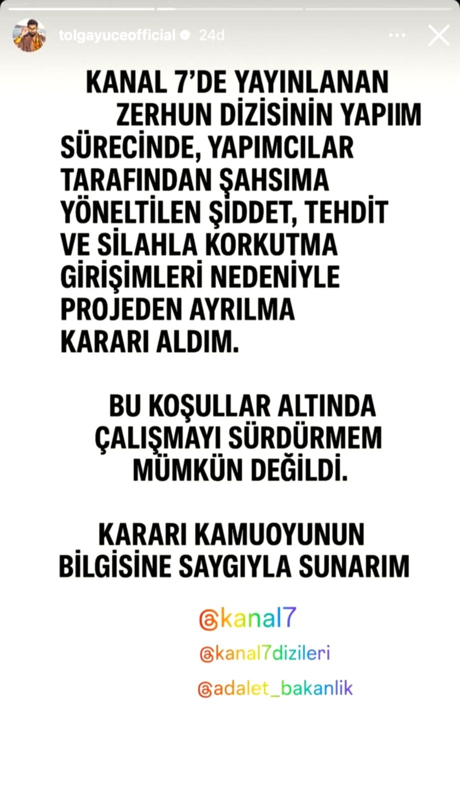 Tolga Yüce'den Şok İddia: Zerhun Setinde Şiddet ve Tehdit!