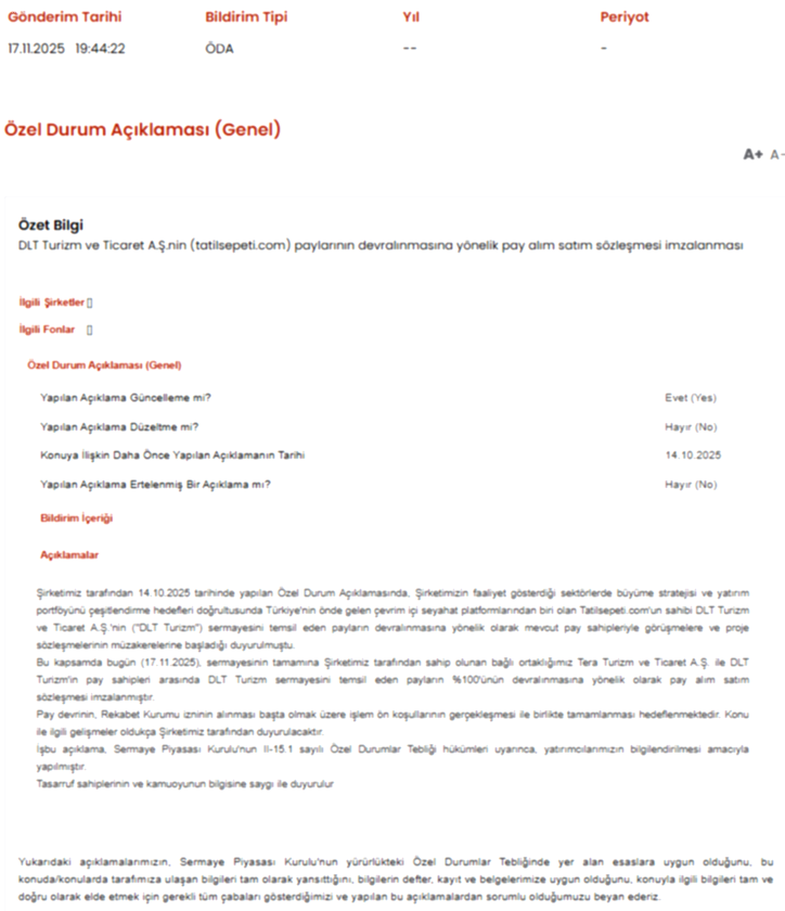 Tatilsepeti Yeni Sahibiyle Uçuşa Geçiyor! Tera Holding Devraldı