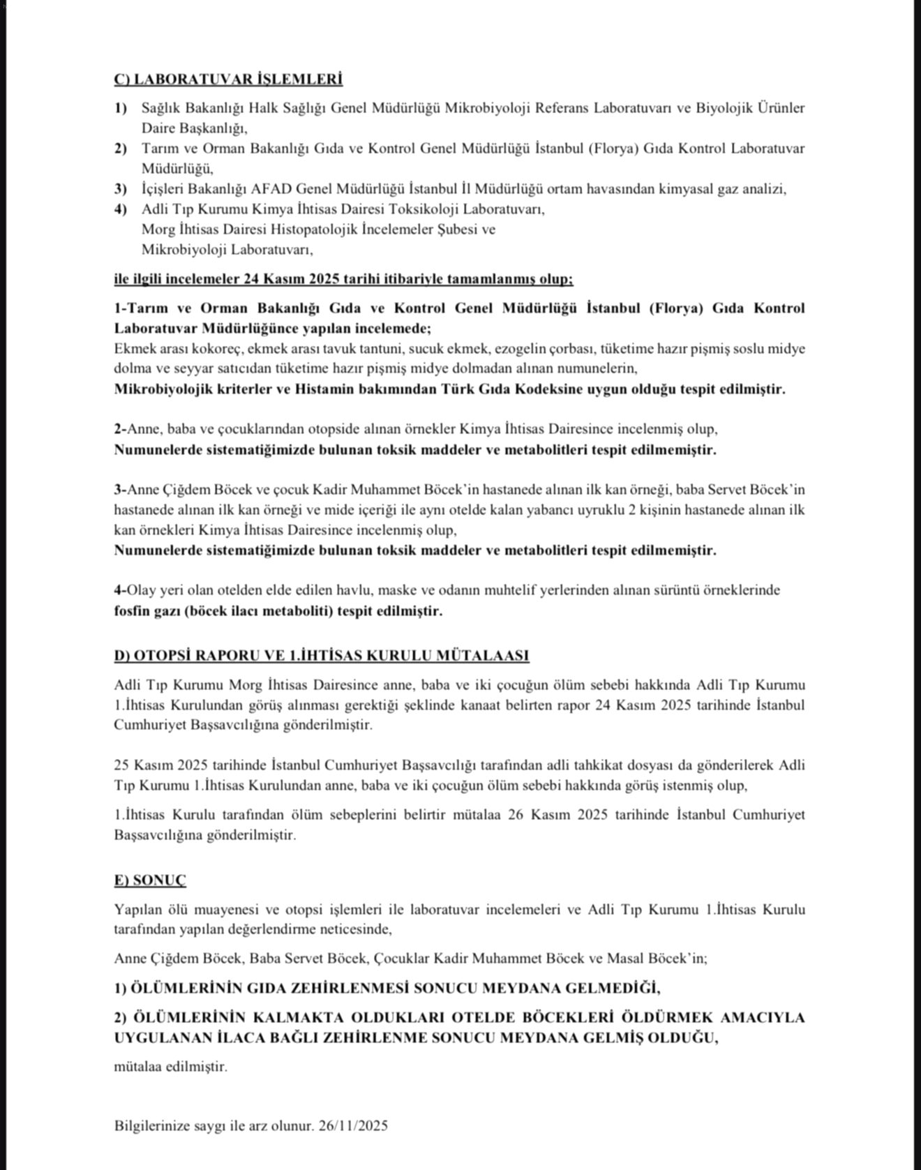 Son Dakika: Böcek Ailesinin Ölüm Nedenindeki Sır Perdesi Aralandı