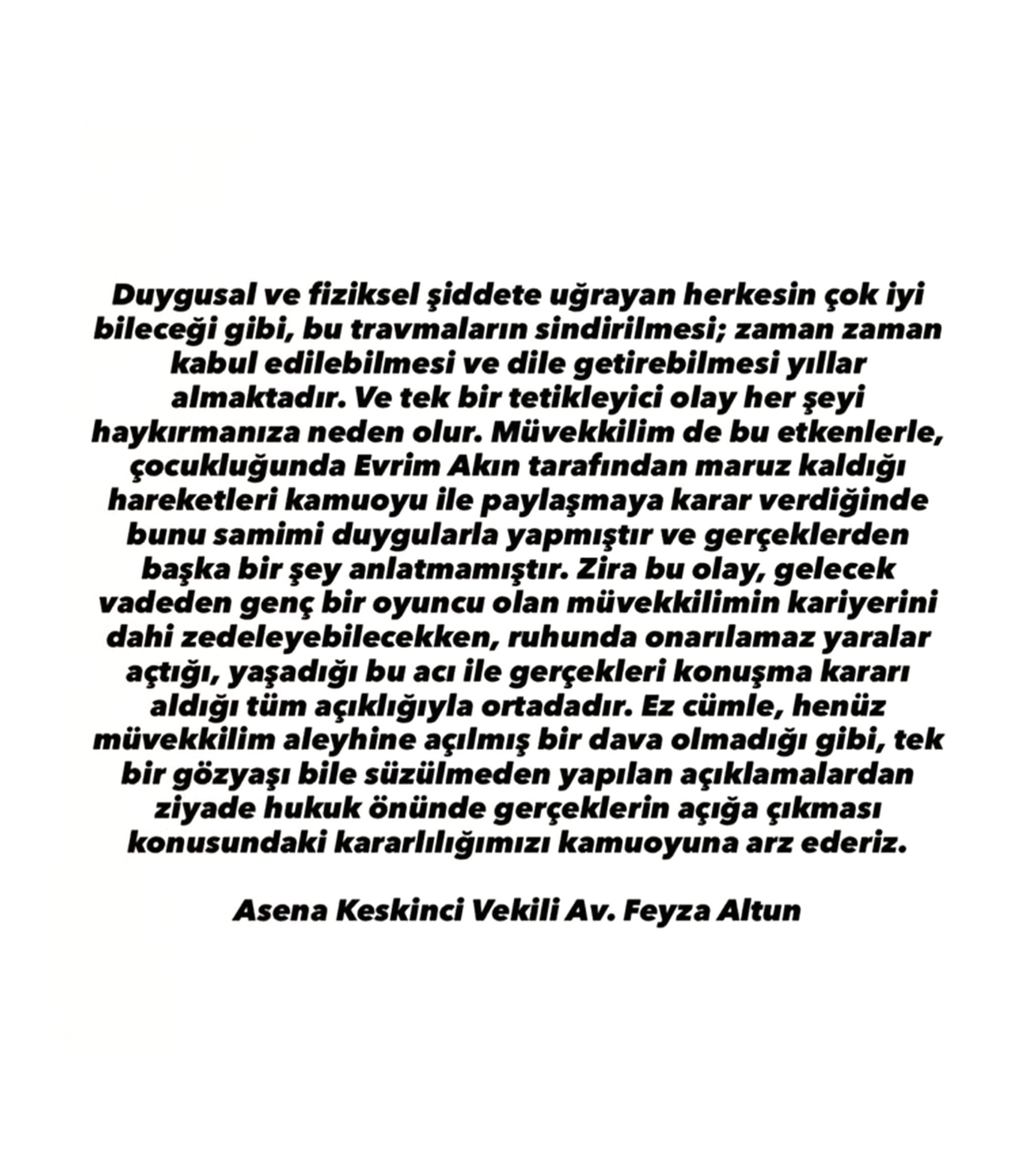 Evrim Akın'dan Asena Keskinci'nin İddialarına Yanıt: Gözyaşlarına Boğuldu