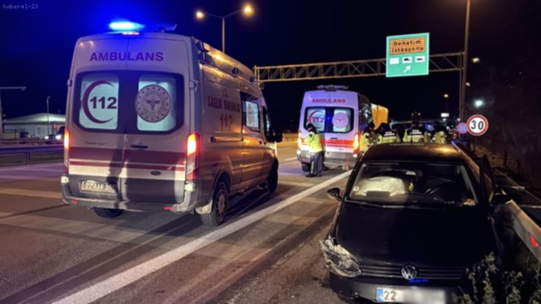 Edirne Otoyolu'nda Alkollü Sürücü Ters Şeritte Dehşet Saçtı: 2 Yaralı